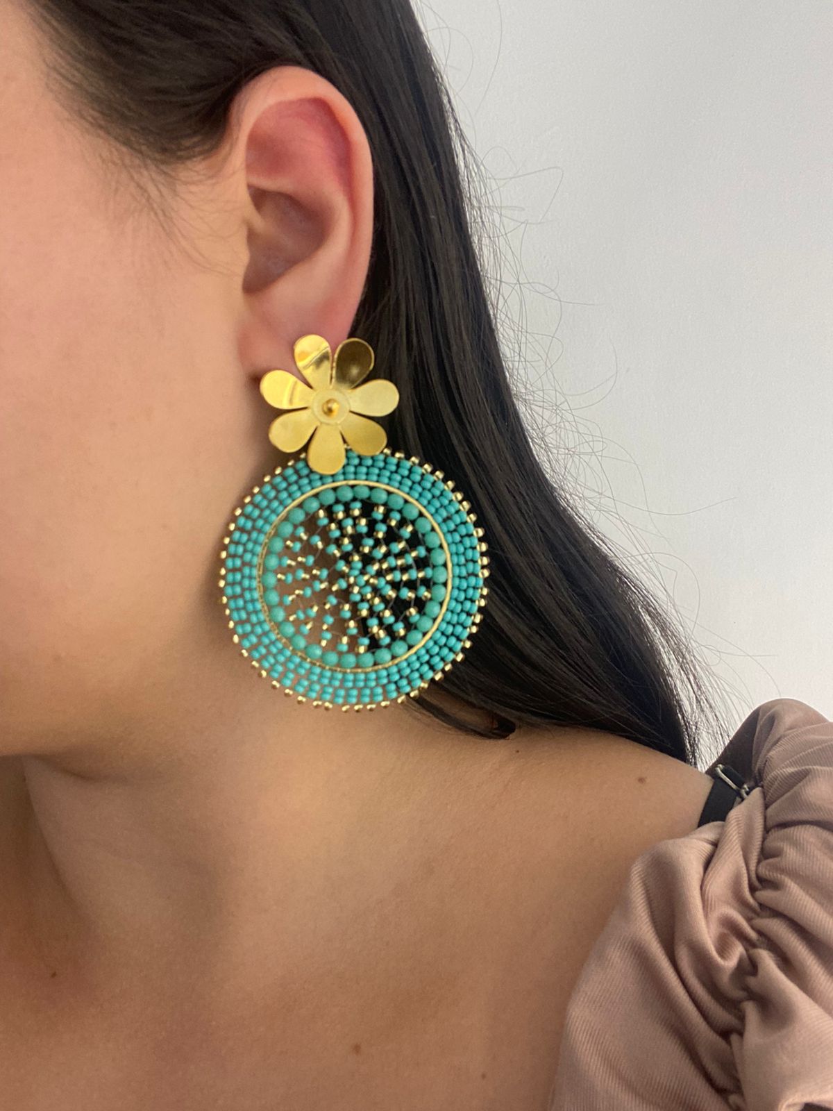 Nuevos Aretes Mandala Mostacilla