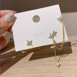 NUEVOS ARETES MODA COREANA ESTRELLAS