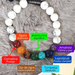 Pulsera 7 Chakras con Blanco